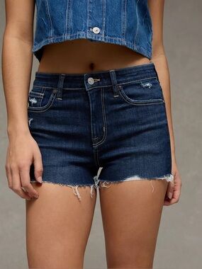American Eagle Outfitters Dark Blue Stretch Denim Shorts size 6